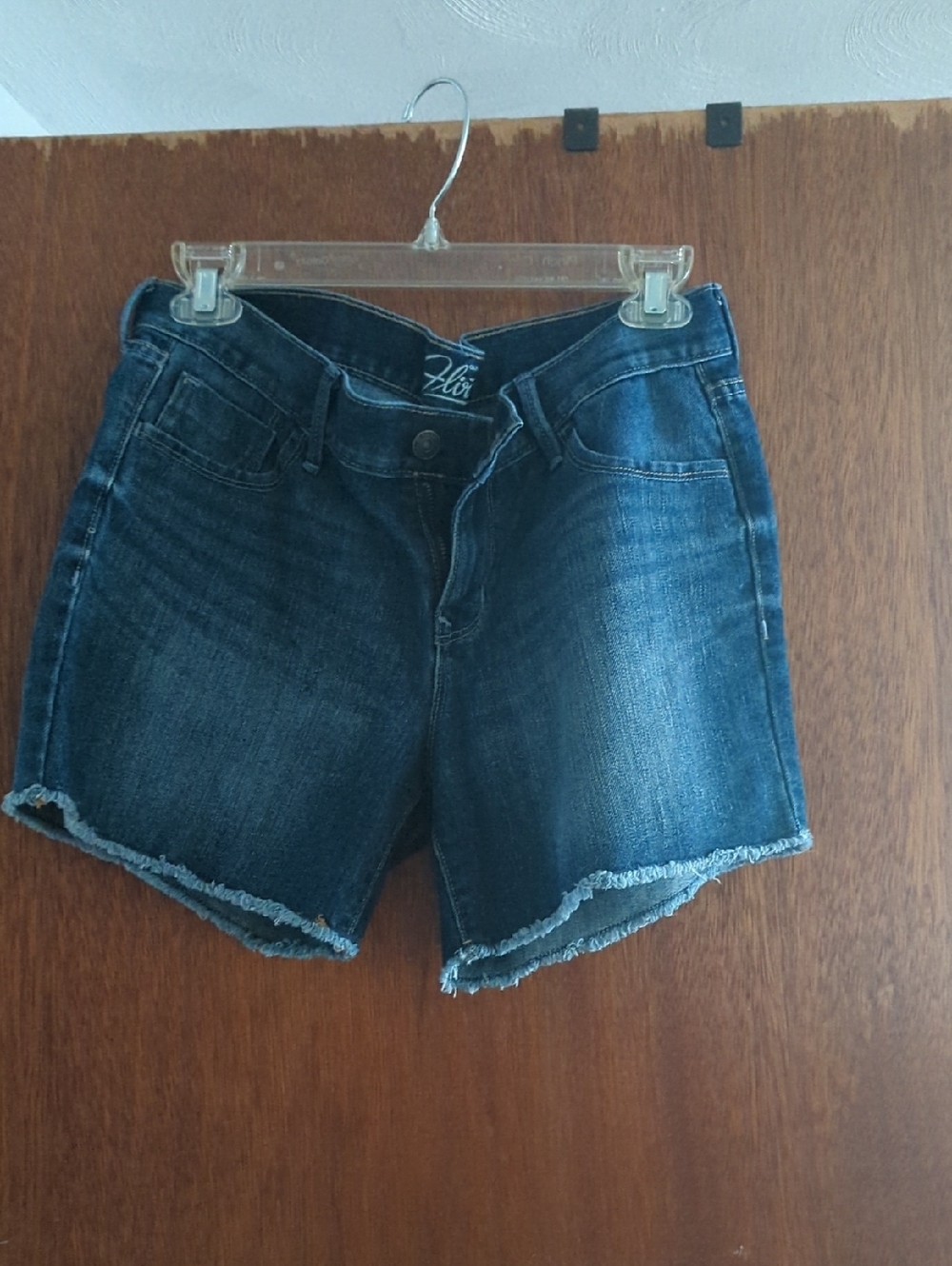 Old Navy Dark Blue Frayed Hem Denim Shorts